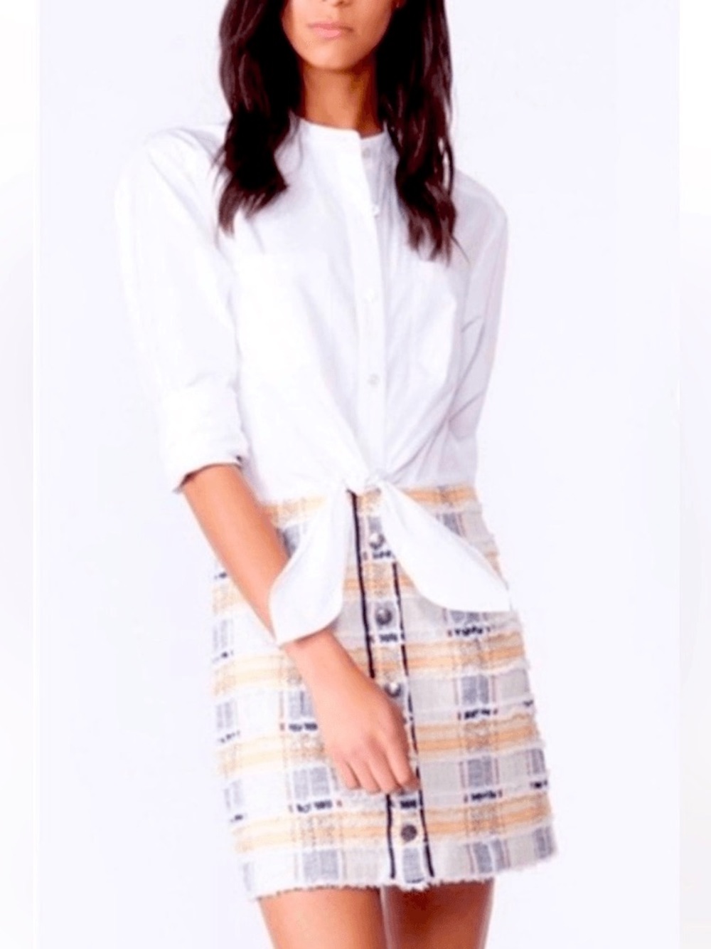 VERONICA BEARD Aurelia Tweed Shirt Dress Sz 4